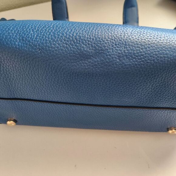 Coach Swagger Pebble Leather Tote In Denim - Picture 14 of 16